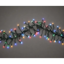 250 Led Λαμπάκια Cluster Σταθερά,Με Μάυρο Καλώδιο, Θερμό Και Ψυχρό Λαμπάκι Ροής New Drop 4 Ταχυτήτων 3 Μέτρα