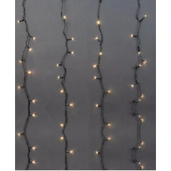 700L Led Κουρτίνα Ροής Με Μετασχηματιστή 4 Ταχυτήτων 300 x 100(h)cm (500L Θερμά Σταθερά Και 200L Λευκά Ροής New Drop