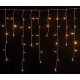 144Led Ασύμμετρη Κουρτίνα Με Επέκταση 8 Προγραμμάτων Και Μετασχηματιστή ip44 300 x 70(h)cm,Διάφανο Καλώδιο/Θερμό Λαμπάκι (Kelvin: 2.500 - 3.000)