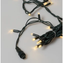 100Led Rubber Round Λαμπάκια Επεκτεινόμενα Με Πράσινο Καλώδιο/Θερμό Λαμπάκι ,Ip65 Στεγανό,(10cm Απόσταση) 10 Μέτρα (Kelvin: 2.500 - 3.000)