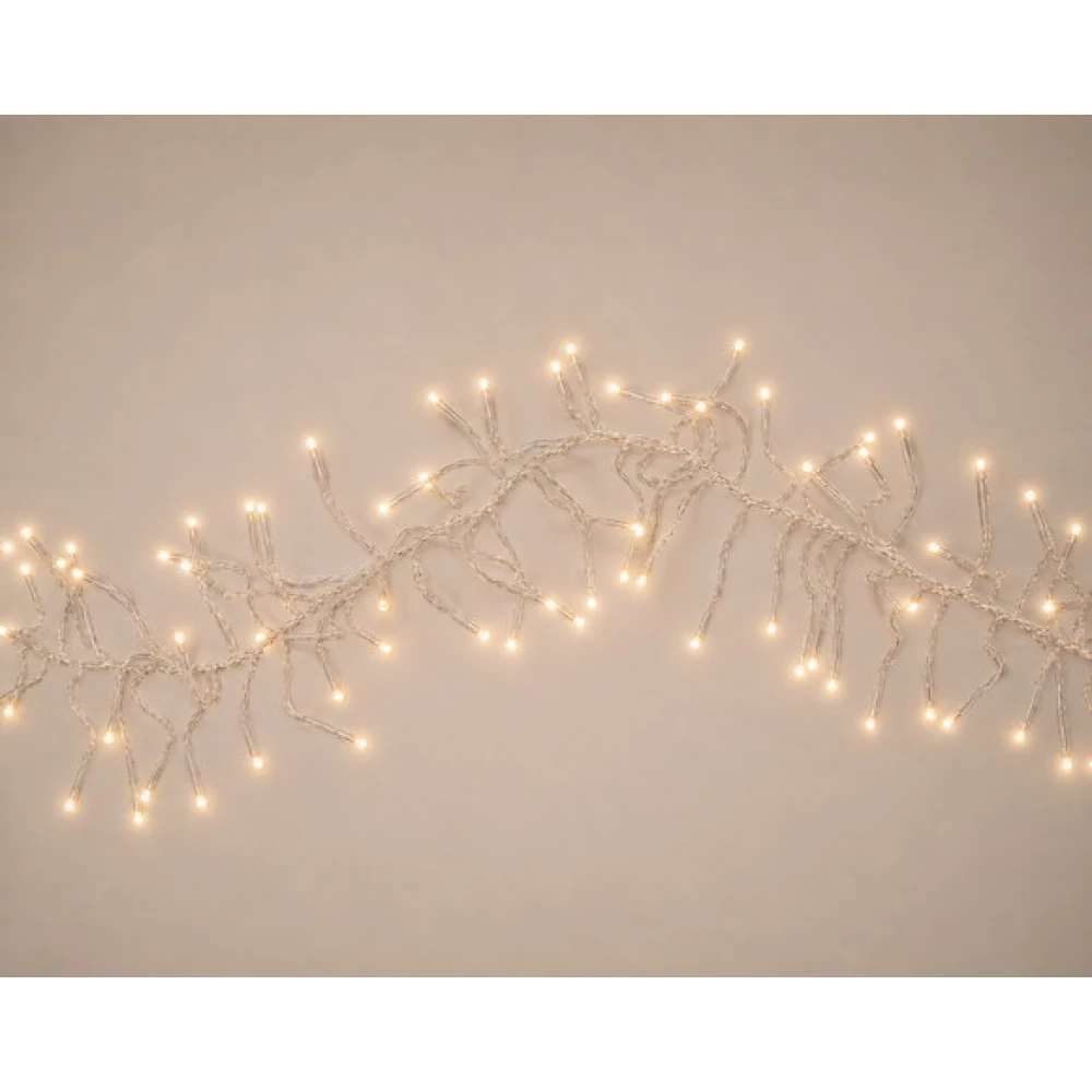 400Led Λαμπάκια Φοίνικας Επεκτεινόμενα Ip44 ,Με Διάφανο Καλώδιο/Θερμό Λαμπάκι ,6,7 Μέτρα (Kelvin: 2.500 - 3.000)