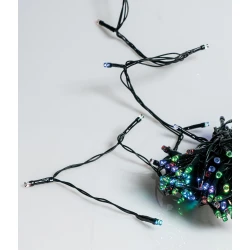 150Led Λαμπάκια App -Wifi Με Μετασχηματιστή Ip44 ,Με Πράσινο Καλώδιο/Διάφορους Φωτισμούς, (10cm Απόσταση) 15 Μέτρα