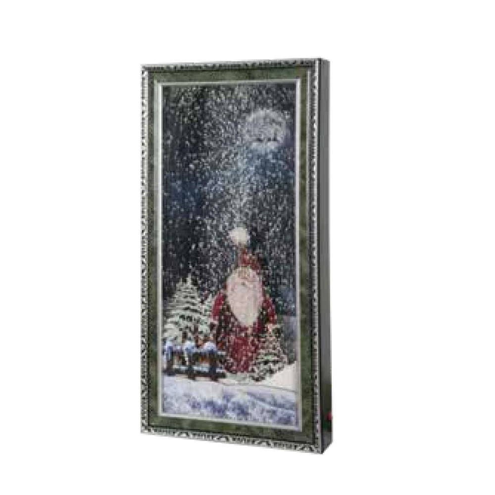  ΚΑΔΡΟ ΑΓΙΟΣ ΒΑΣΙΛΗΣ ΜΕ ΦΩΣ, ΜΟΥΣΙΚΗ & ΧΙΟΝΙ ΜΕΤΑΣΧΗΜΑΤΙΣΤΗ IP20 38,5x79x8,90cm