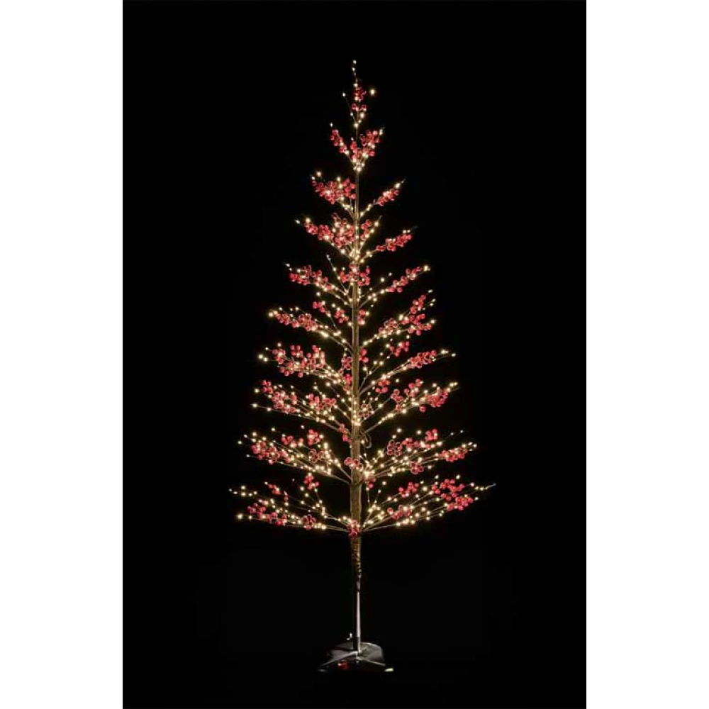 Φωτιζόμενο ΔΕΝΤΡΟ ΜΑΥΡΟ ΜΕ ΓΚΙ ΚΟΚΚΙΝΟ ΚΑΙ LED COPPER ΘΕΡΜΟ, Μετασχηματιστή IP44 180(h)cm