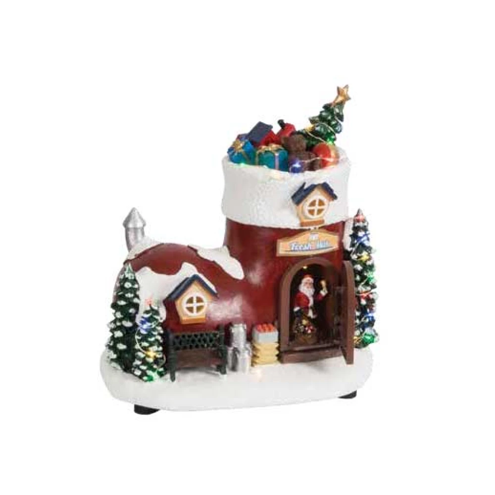 Χριστουγεννιάτικο Διακοσμητικό ΜΕ ΜΟΥΣΙΚΗ & ΚΙΝΗΣΗ ΜΠΑΤΑΡΙΑΣ 21x13,5x21,5cm