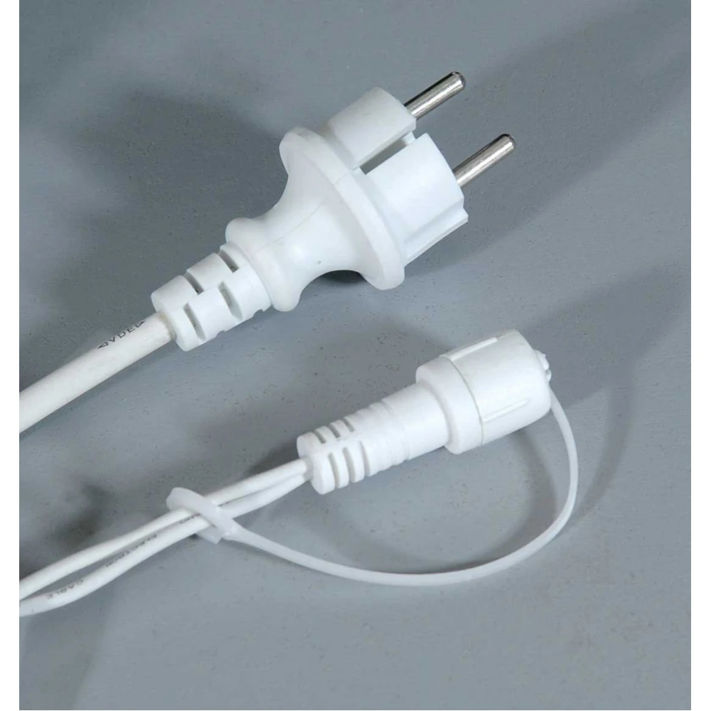 Led Κουρτίνα Συμμετρική Ip44,Με Επέκταση 2 x 10 Μέτρα, Λευκό Καλώδιο, Θερμό Λαμπάκι Rubber, 1000 Led