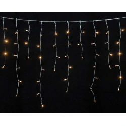 300 Led Ασύμμετρη Βροχή Με Επέκταση Και Μετασχηματιστή Ip44, 600 x 75(h)cm, Διάφανο Καλώδιο/ Θερμό Λαμπάκι