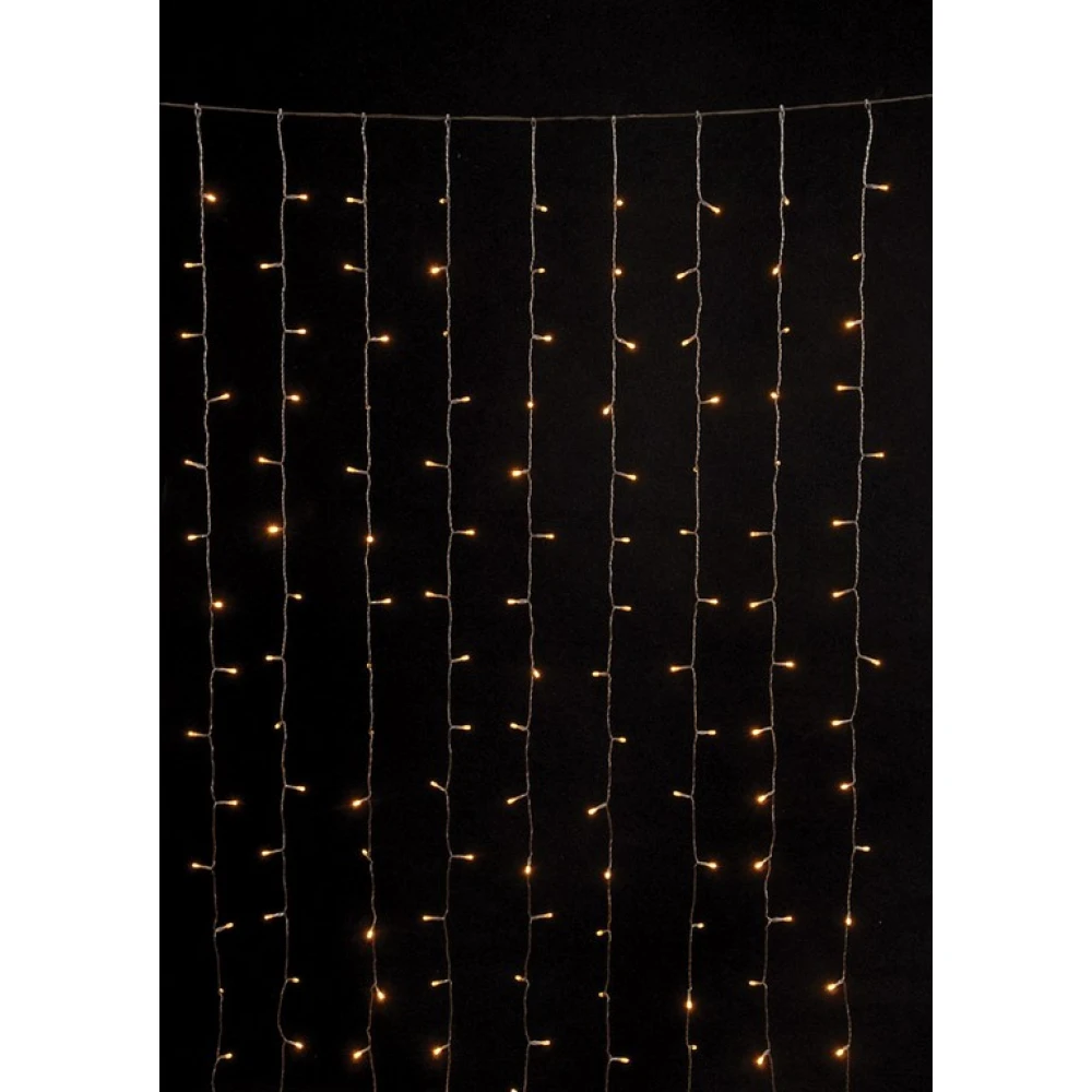 740Led Σταθερή Κουρτίνα Συμμετρική Με Μετασχηματιστή Και Επέκταση 400 x 330cm, Με Διάφανο Καλώδιο, Θερμό Λαμπάκι (Kelvin: 2.500 - 3.000)