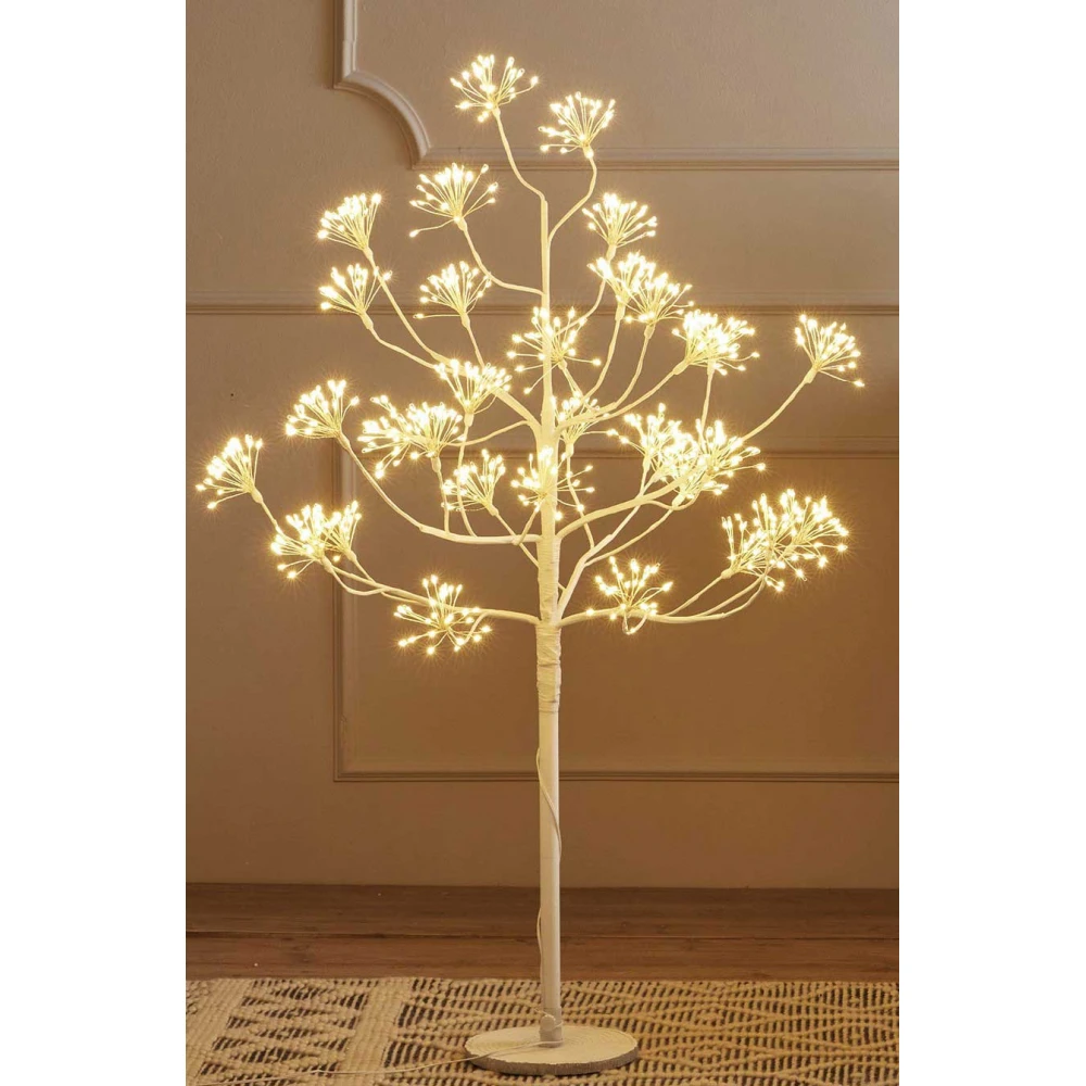 Led Φωτιζόμενο Δέντρο Λευκό - 896 Led Και Θερμό Φωτισμό 120cm IP44