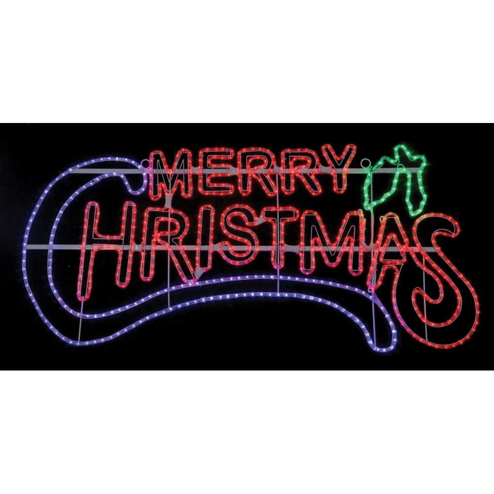 Led Φωτοσωλήνας Merry Christmas 150x70cm IP44