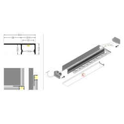 ΠΡΟΦΙΛ ΧΩΝΕΥΤΟ ΓΥΨΟΣΑΝΙΔΑΣ 2m 
