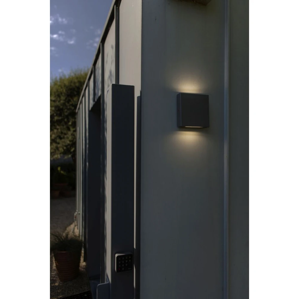 LED Απλίκα Αλουμινίου Εξωτερικού Χώρου Σε Σκούρο Γκρι 8.5W 4000K IP54 PILI LUTEC