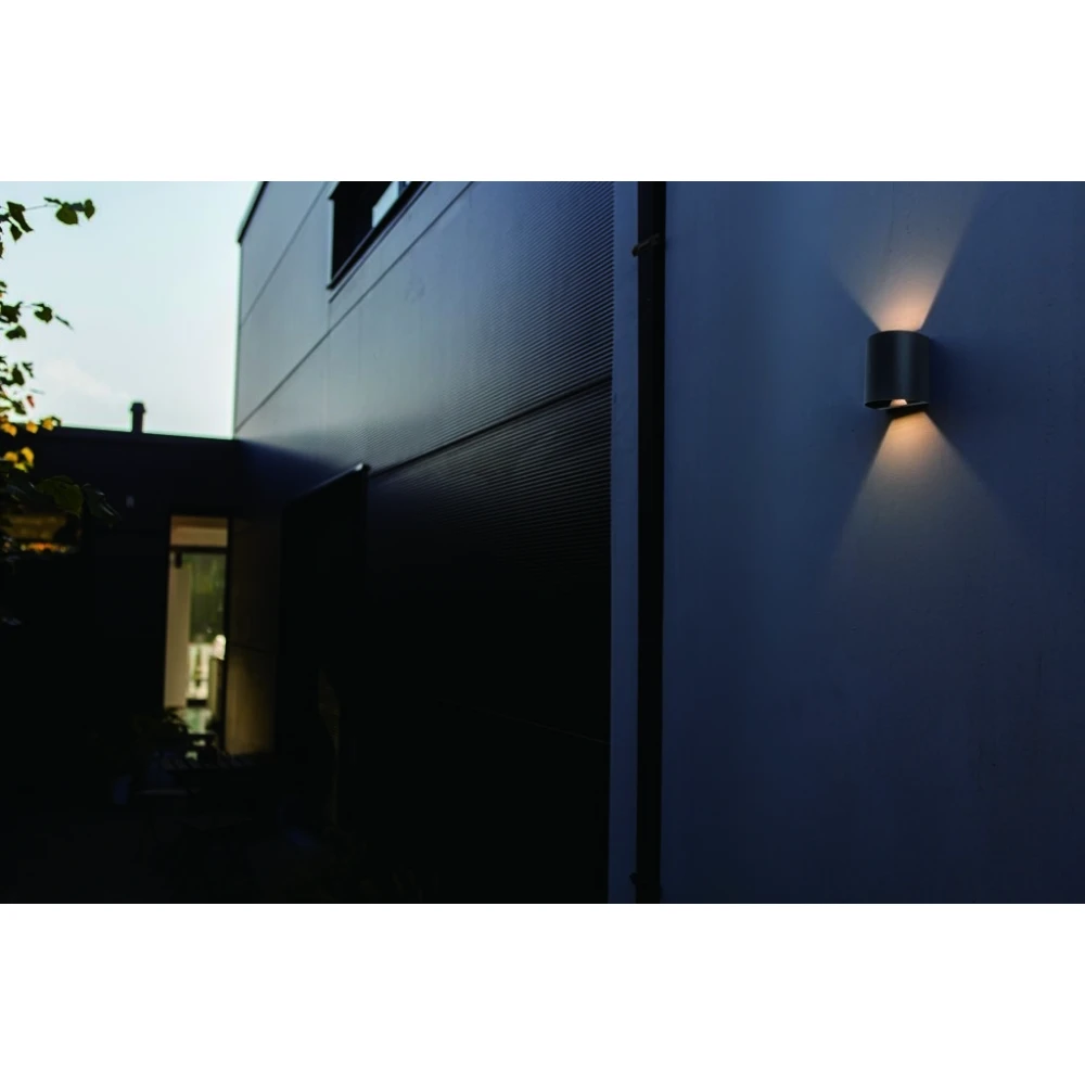 LED Απλίκα Αλουμινίου Εξωτερικού Χώρου Μαύρη 10W 3000K IP54 GEMINI BEAMS LUTEC