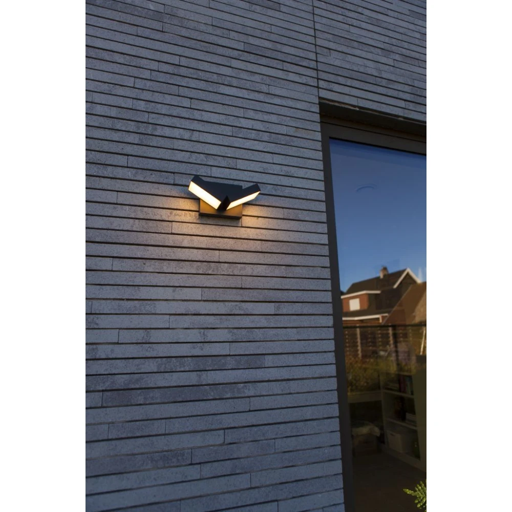 LED Επίτοιχο Φωτιστικό Από Αλουμίνιο CCT 3000K-4000K 13W IP65 TWISTO LUTEC