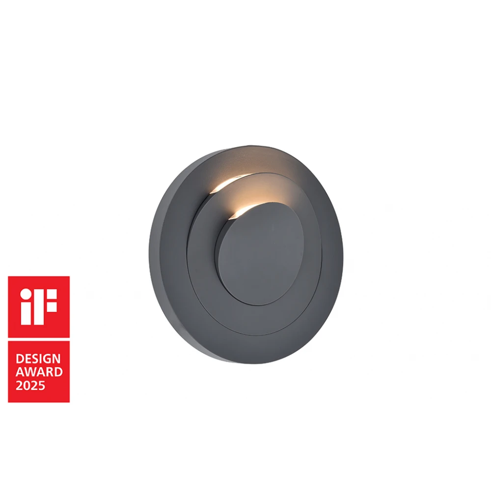 LED Επιτοίχιο Φωτιστικό Αλουμίνιο Σκούρο Γκρι 7.8W 3000K IP54 MOOV LUTEC