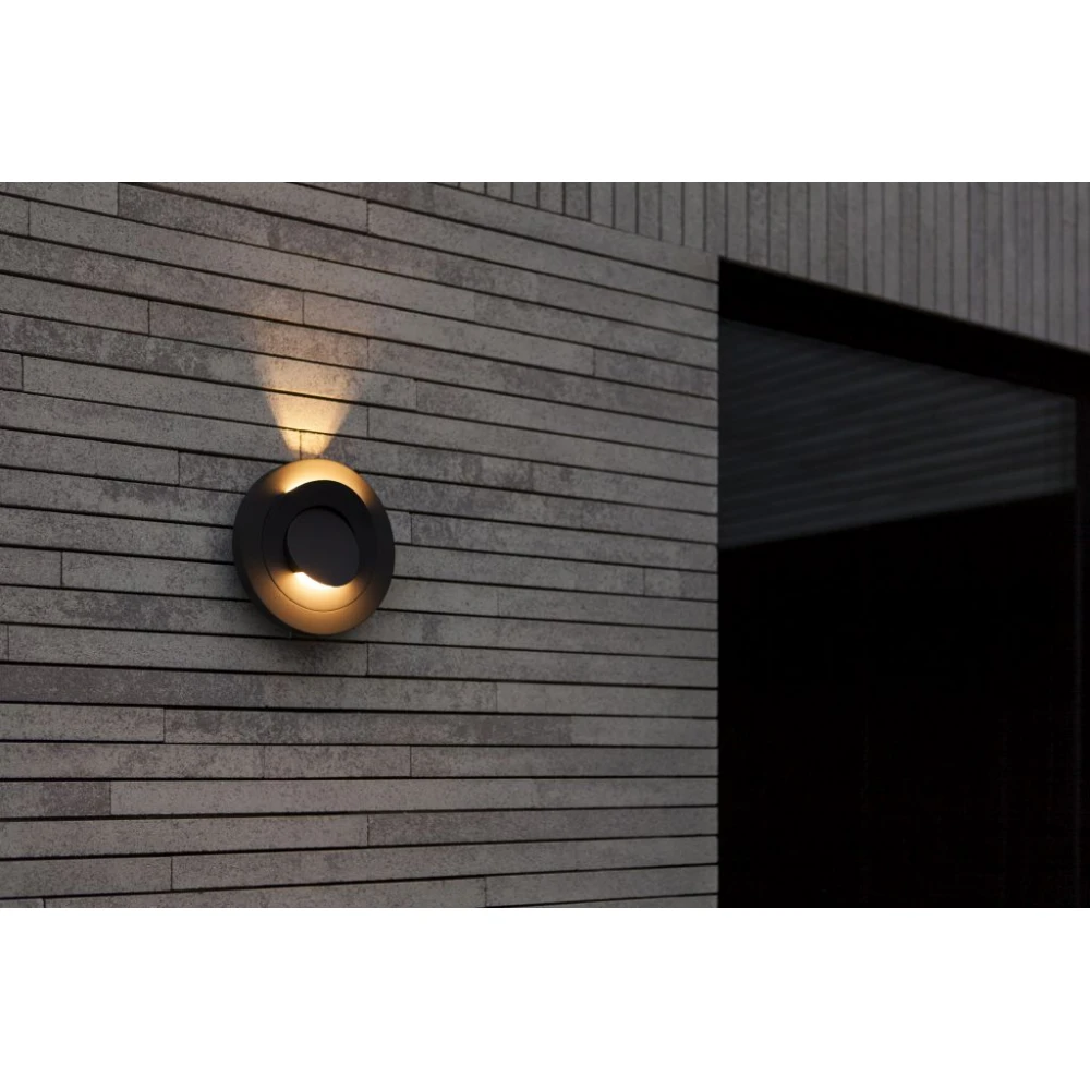 LED Επιτοίχιο Φωτιστικό Αλουμίνιο Σκούρο Γκρι 7.8W 3000K IP54 MOOV LUTEC