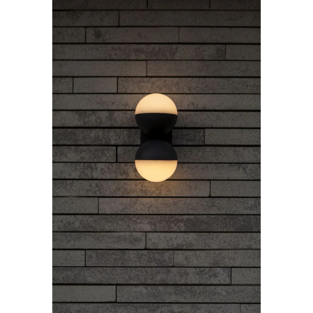 LED Επιτοίχιο Φωτιστικό Αλουμίνιο Σκούρο Γκρι 15.6W 3000K IP54 LOOMA LUTEC