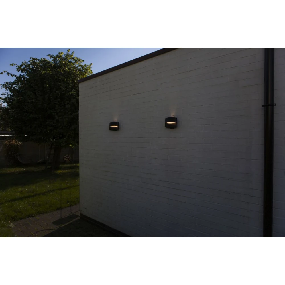 LED Επιτοίχιο Φωτιστικό Αλουμίνιο Σκούρο Γκρι 8,5W 3000K IP54 LOTUS LUTEC