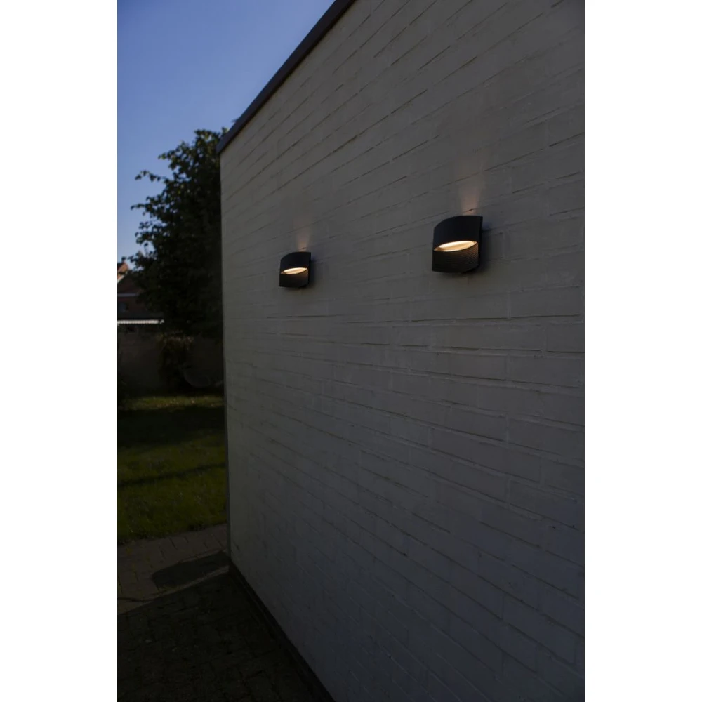 LED Επιτοίχιο Φωτιστικό Αλουμίνιο Σκούρο Γκρι 8,5W 3000K IP54 LOTUS LUTEC