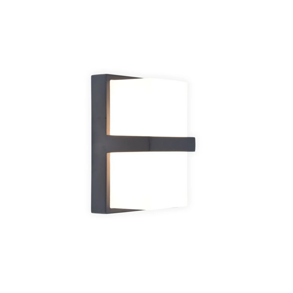 LED Επιτοίχιο Φωτιστικό Αλουμίνιο Σκούρο Γκρι 14W 3000K IP54 STELA LUTEC