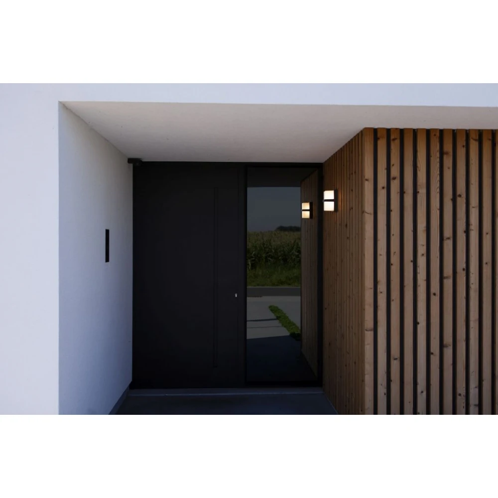 LED Επιτοίχιο Φωτιστικό Αλουμίνιο Σκούρο Γκρι 14W 3000K IP54 STELA LUTEC