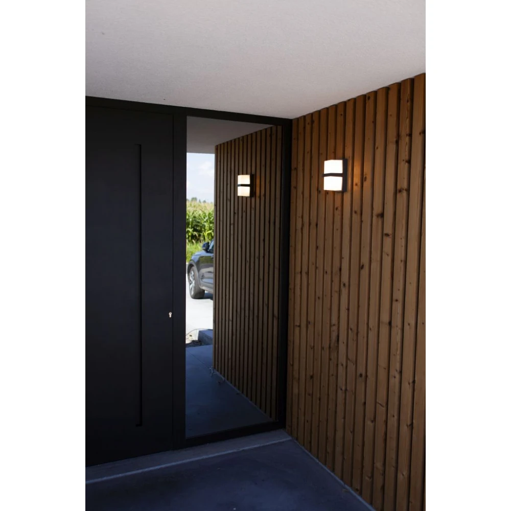 LED Επιτοίχιο Φωτιστικό Αλουμίνιο Σκούρο Γκρι 14W 3000K IP54 STELA LUTEC