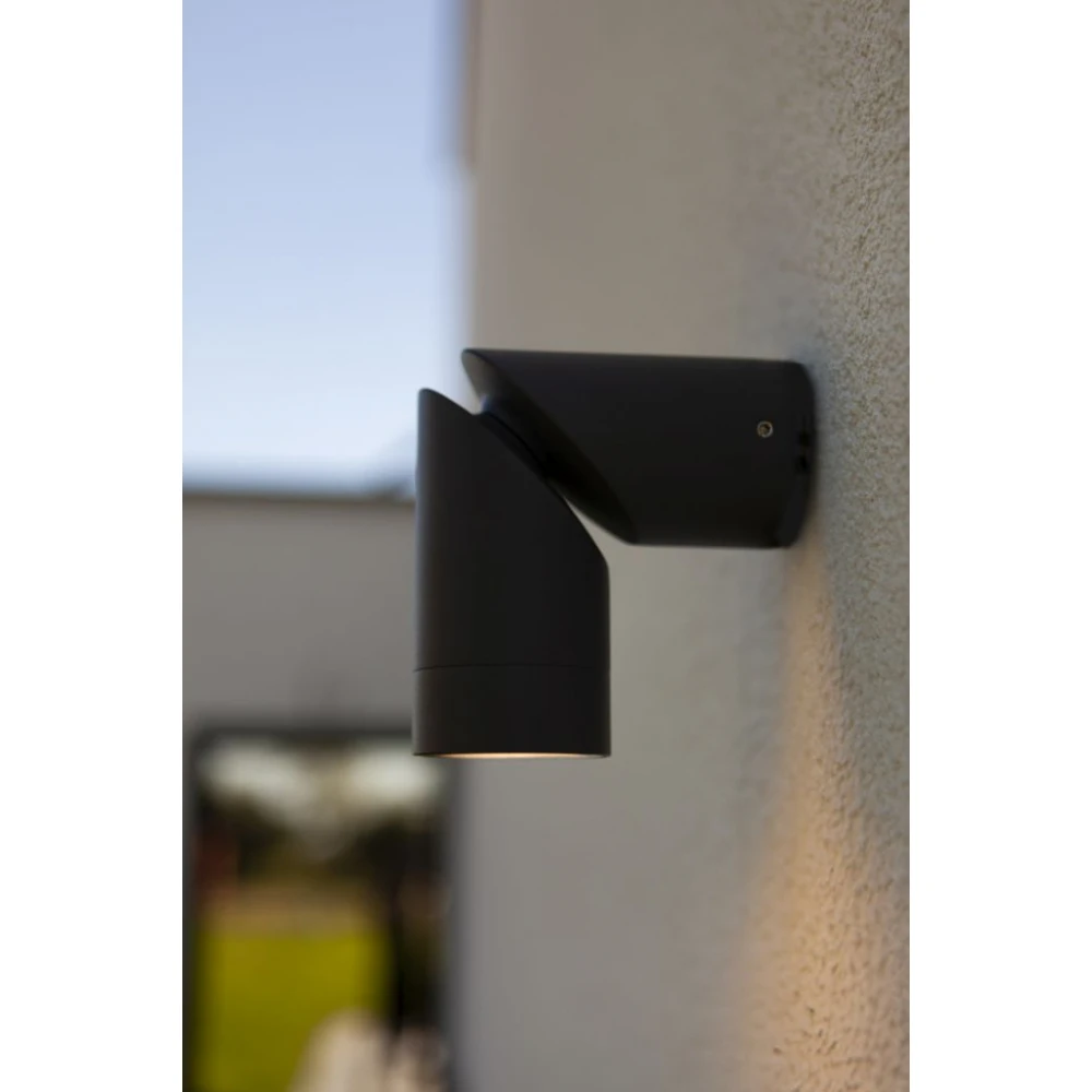 Επιτοίχιο Φωτιστικό Αλουμίνιο Σκούρο Γκρι 1xGU10 IP54 TUBON LUTEC