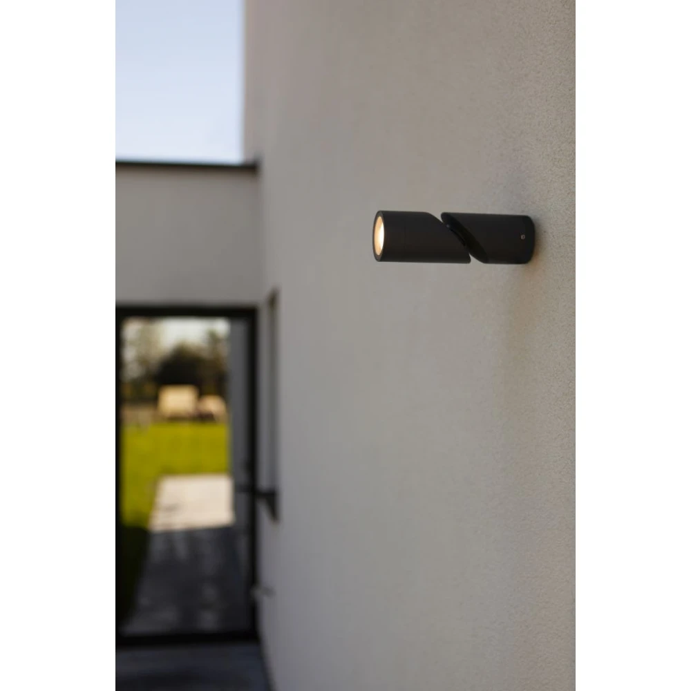 Επιτοίχιο Φωτιστικό Αλουμίνιο Σκούρο Γκρι 1xGU10 IP54 TUBON LUTEC