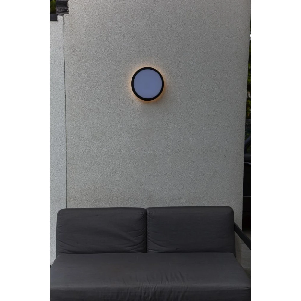 LED Φωτιστικό Οροφής Αλουμινίου Εξωτερικού Χώρου Μαύρο Ματ 24.3W IP54 GOLETA LUTEC