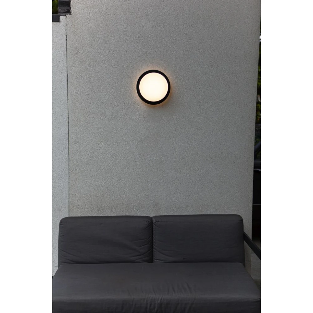 LED Φωτιστικό Οροφής Αλουμινίου Εξωτερικού Χώρου Μαύρο Ματ 24.3W IP54 GOLETA LUTEC