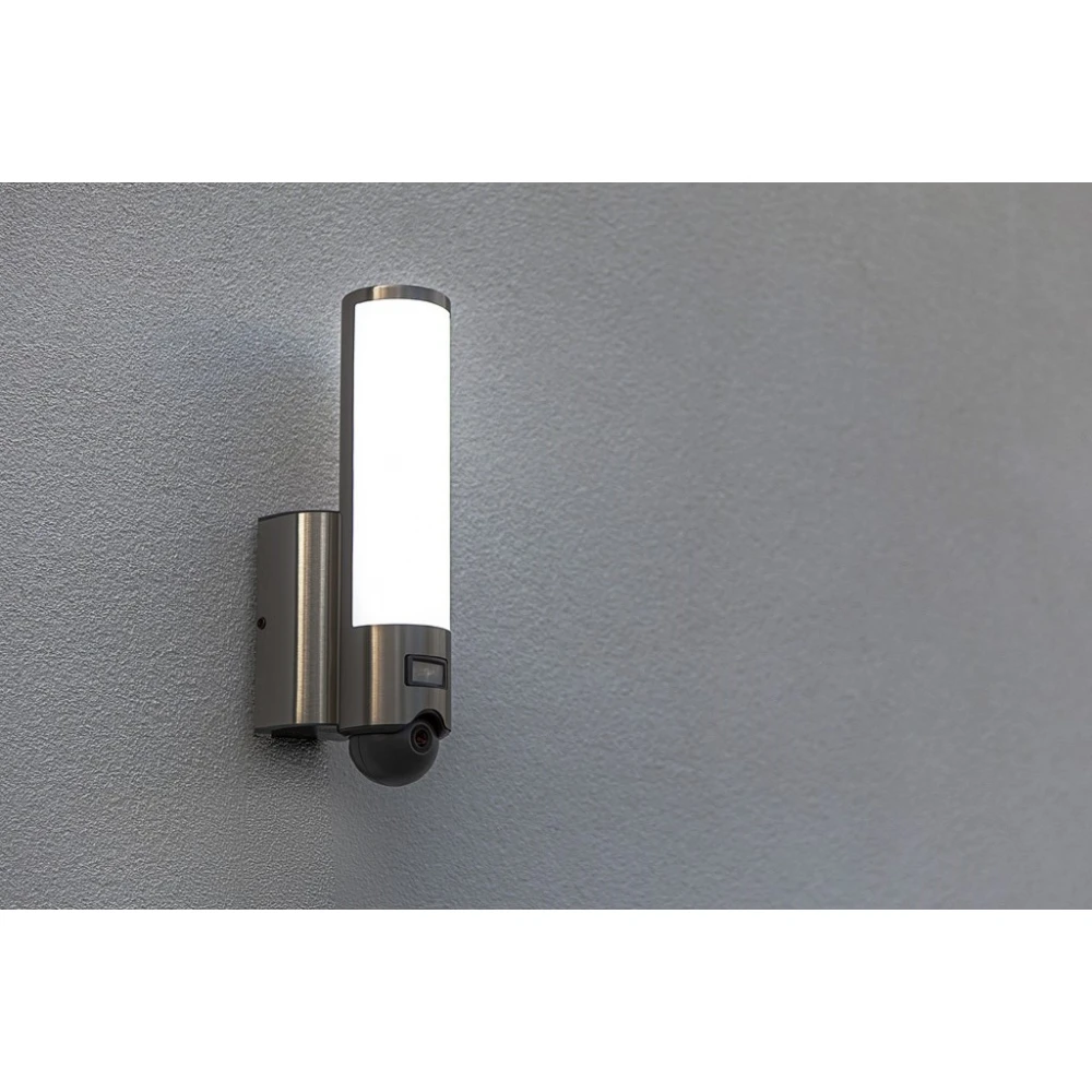 LED Φωτιστικό Τοίχου Εξωτερικού Χώρου Ασφαλείας Με Κάμερα 17.5W IP44 ELARA LUTEC