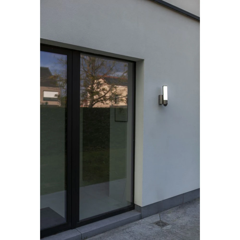 LED Φωτιστικό Τοίχου Εξωτερικού Χώρου Ασφαλείας Με Κάμερα 17.5W IP44 ELARA LUTEC