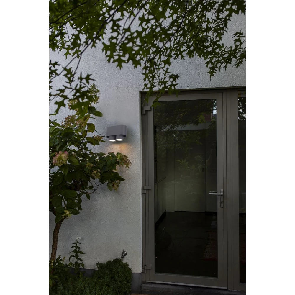 Απλίκα Αλουμινίου Εξωτερικού Χώρου σε Σκούρο Γκρι 2xGU10 IP44 CYPRES LUTEC