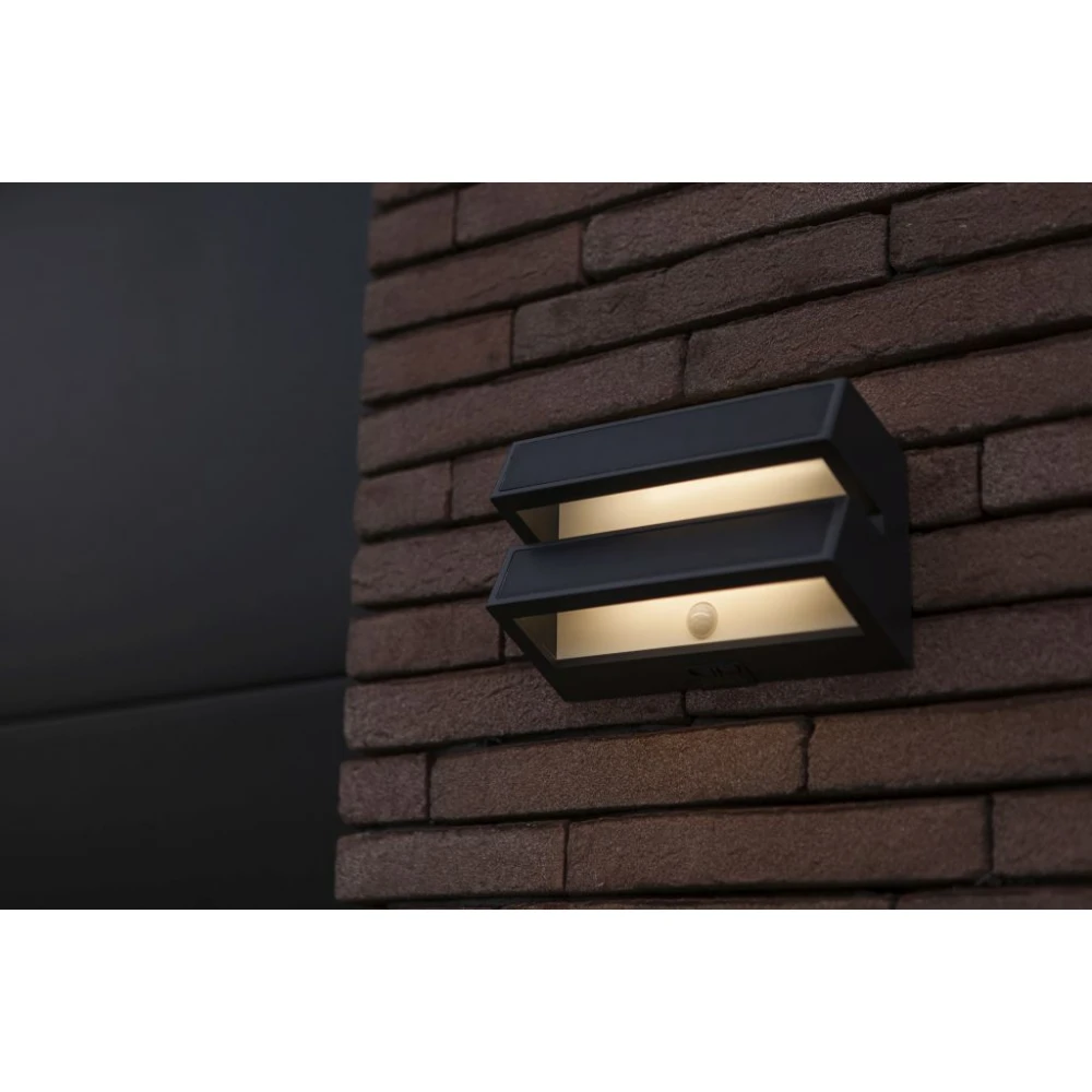 LED Ηλιακό Φωτιστικό Τοίχου Με Αισθητήρα 8.2W IP54 BARLO LUTEC