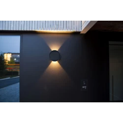 LED Επιτοίχιο Ηλιακό Hybrid Φωτιστικό 9W 3000K IP54 BELKA LUTEC