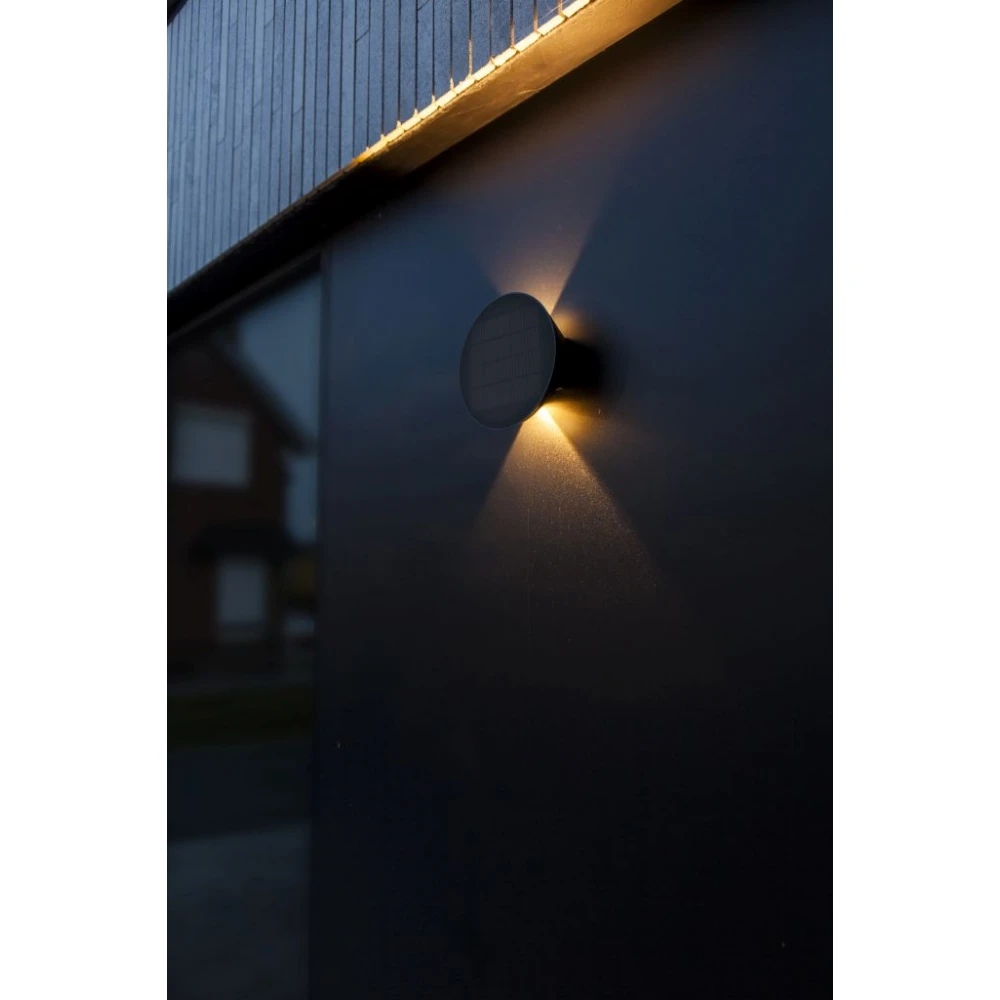 LED Επιτοίχιο Ηλιακό Hybrid Φωτιστικό 9W 3000K IP54 BELKA LUTEC