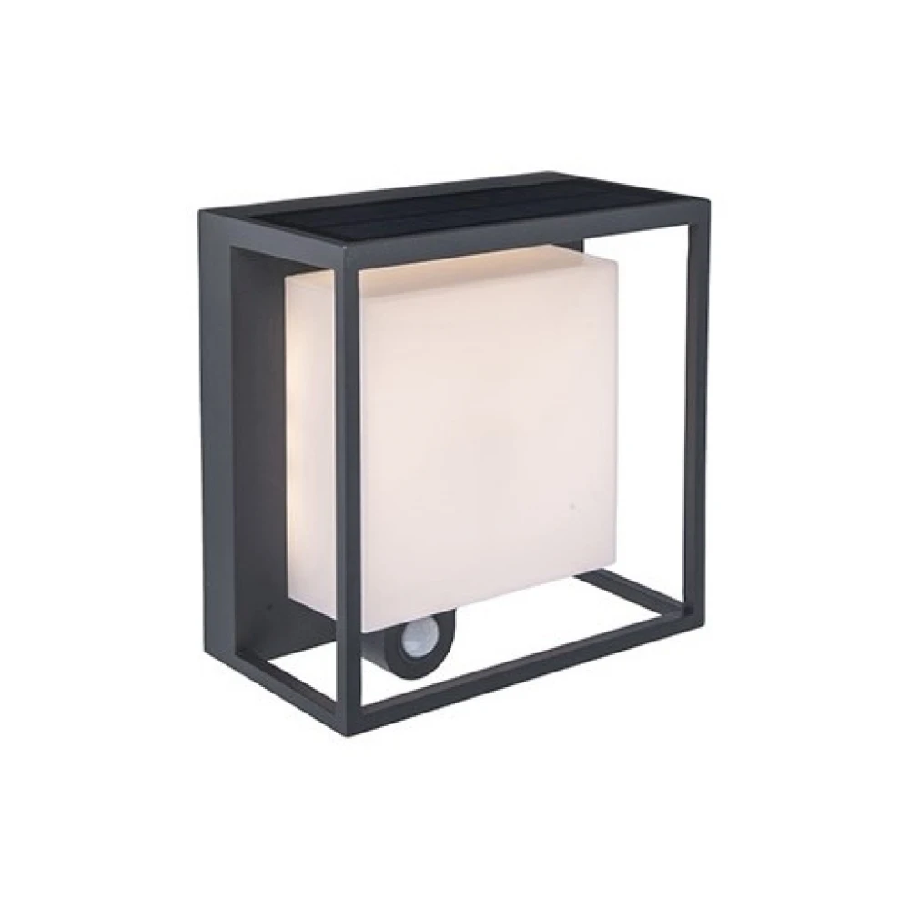 LED Ηλιακή Απλίκα Με Αισθητήρα 3W 3000K IP54 CURTIS LUTEC