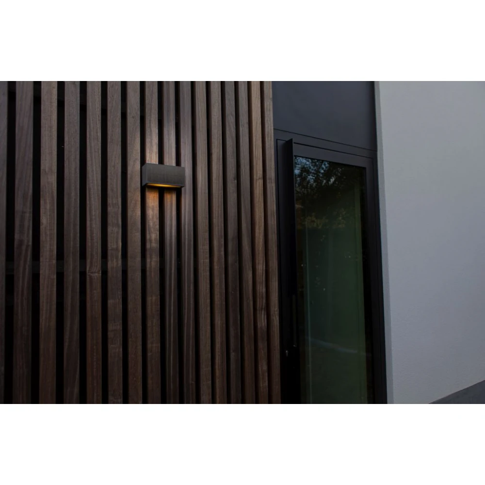 LED Απλίκα Αλουμινίου Ηλιακή HYBRID Εξωτερικού Χώρου 9W 3000K IP44 INKA LUTEC