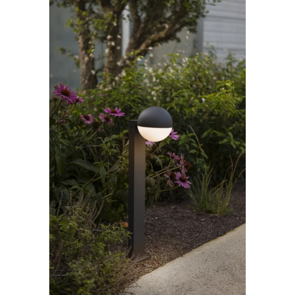 Κολώνα Αλουμίνιου Σκούρο Γκρι 1xE27 IP54 LOOMA LUTEC