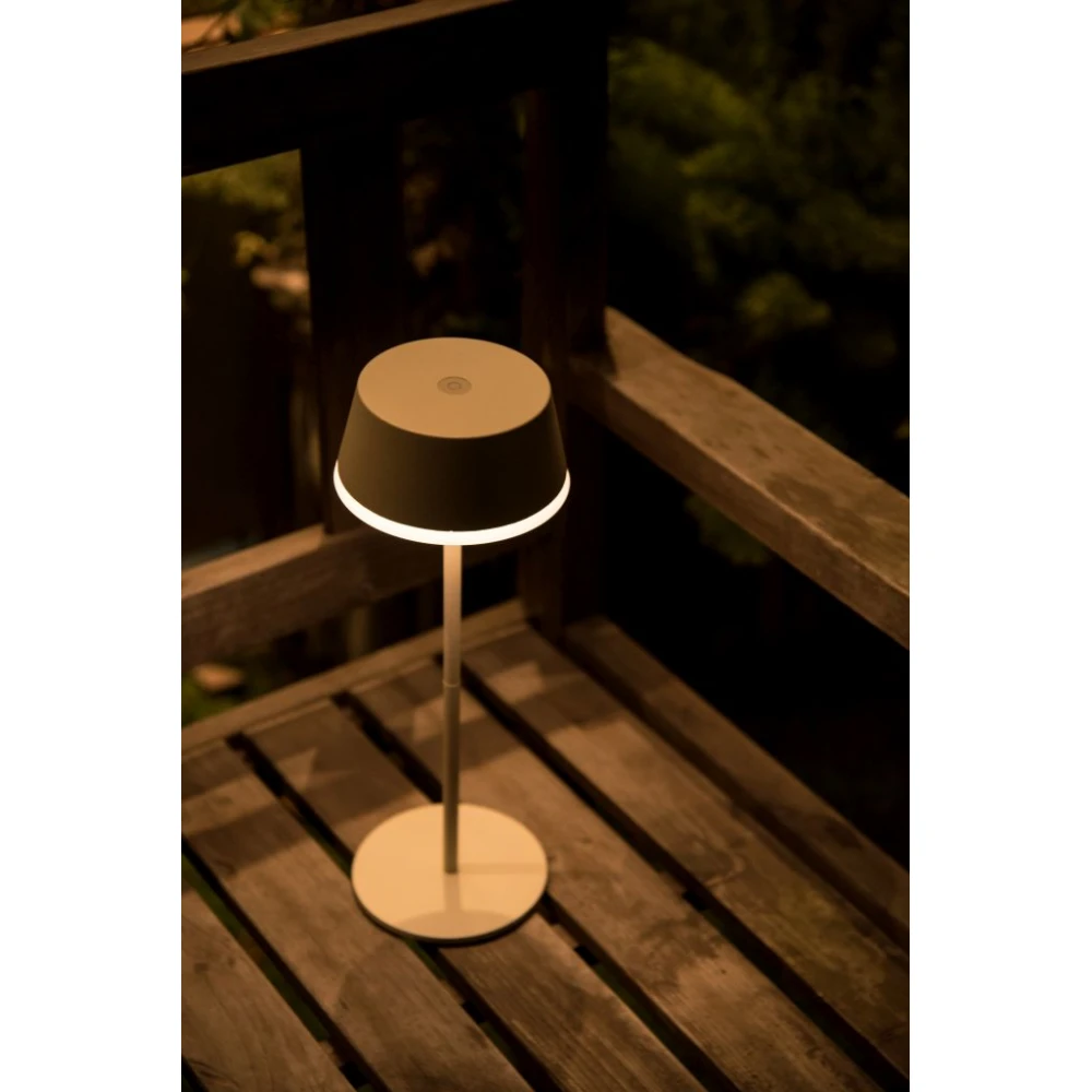 LED Επιτραπέζιο Φωτιστικό Φορητό Επαναφορτιζόμενο Σε Χρώμα Άμμου 2,5W 3000K IP44 LORA LUTEC