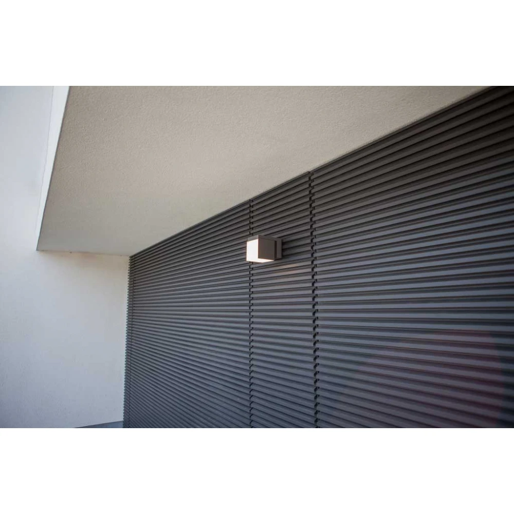 LED Επίτοιχο Φωτιστικό Περιστρεφόμενο Αλουμινίου Σκούρο Γκρι 12W IP54 CUBA - LUTEC