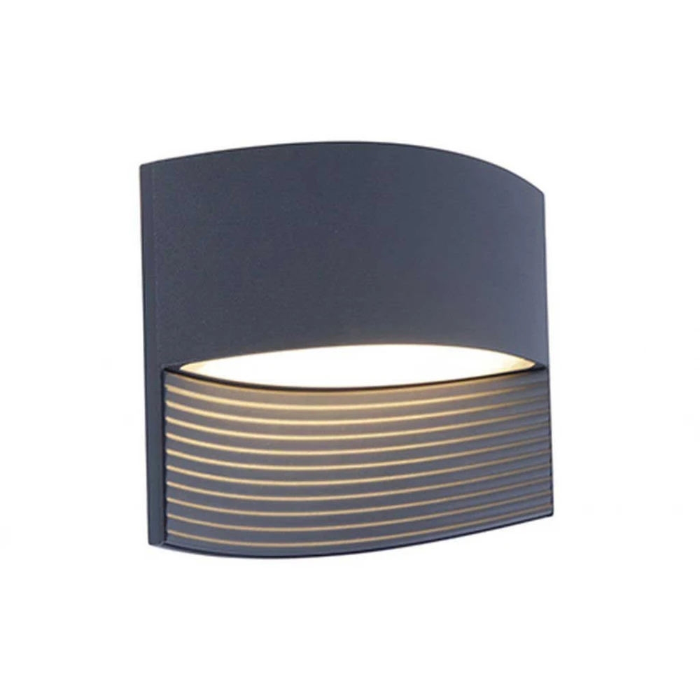 LED Επιτοίχιο Φωτιστικό Αλουμίνιο Σκούρο Γκρι 11W IP54 LOTUS LUTEC