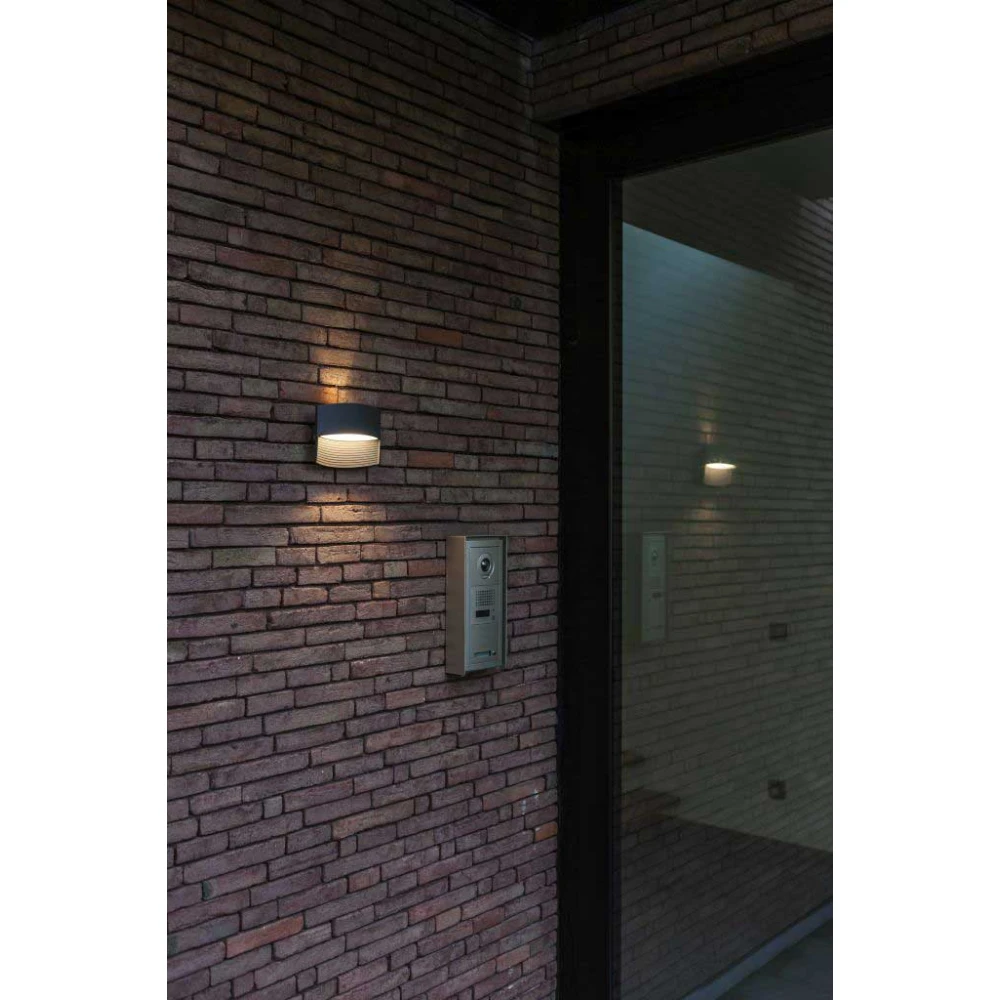 LED Επιτοίχιο Φωτιστικό Αλουμίνιο Σκούρο Γκρι 11W IP54 LOTUS LUTEC