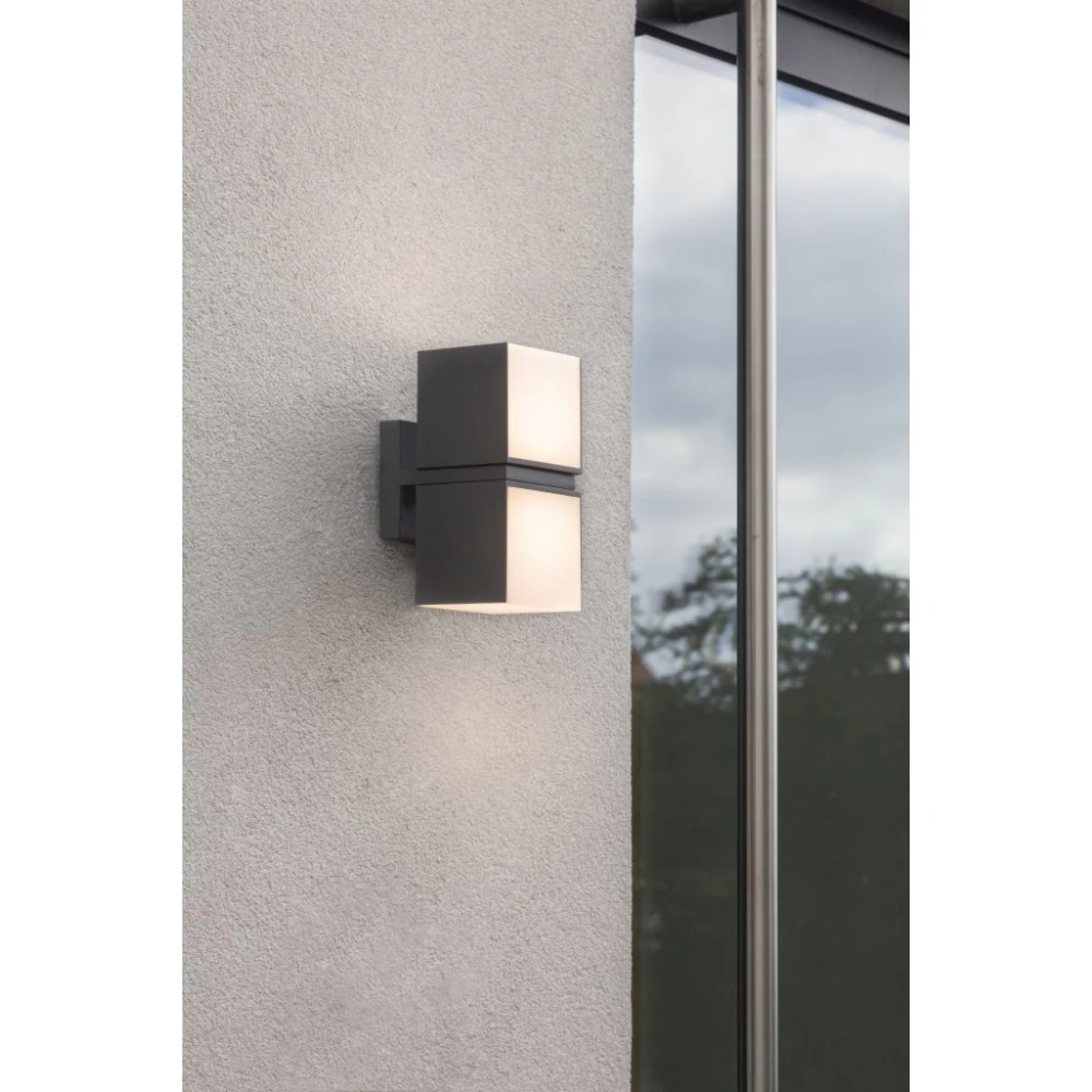 LED Επιτοίχιο Φωτιστικό Σε Μαύρο 24.4W IP54 CUBA LUTEC