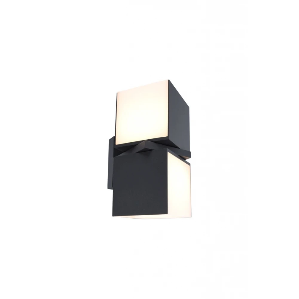 LED Επιτοίχιο Φωτιστικό Σε Μαύρο 24.4W IP54 CUBA LUTEC