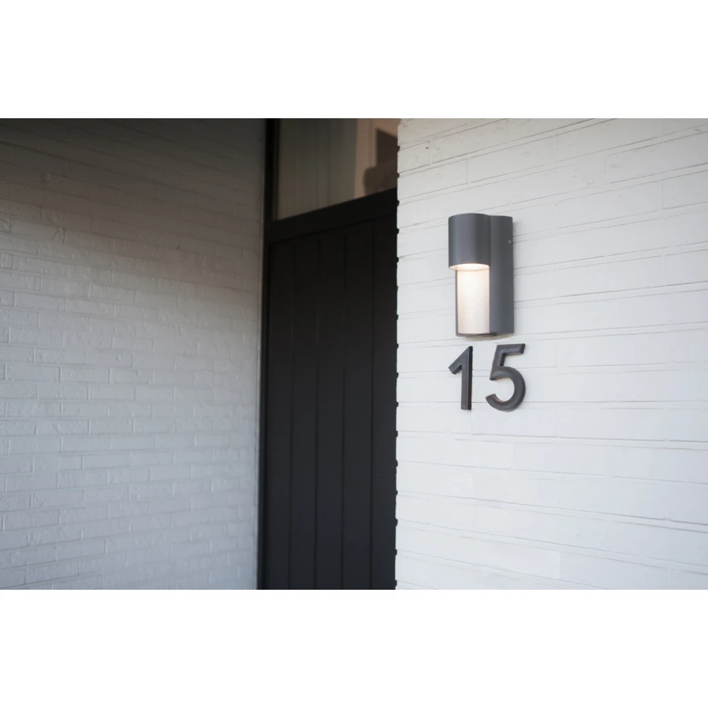 Επιτοίχιο Φωτιστικό Αλουμίνιο Σκούρο Γκρι 1x GU10 7W IP54 URBAN LUTEC