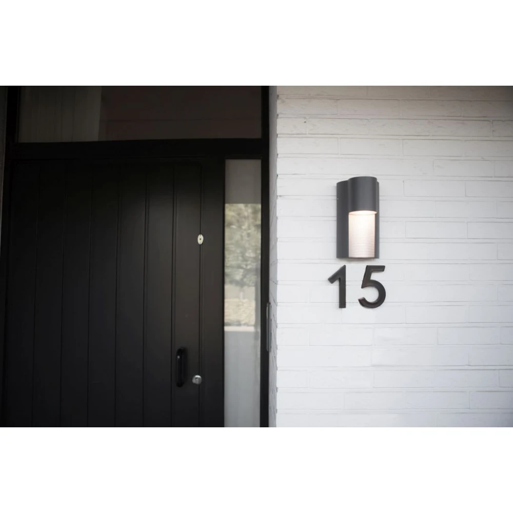 Επιτοίχιο Φωτιστικό Αλουμίνιο Σκούρο Γκρι 1x GU10 7W IP54 URBAN LUTEC