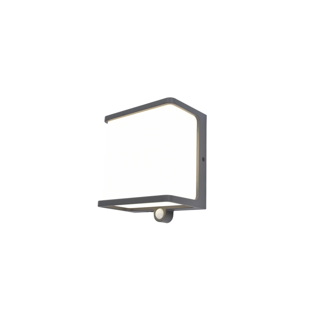 LED Ηλιακό Φωτιστικό Τοίχου Με Αισθητήρα 12W IP44 DOBLO LUTEC