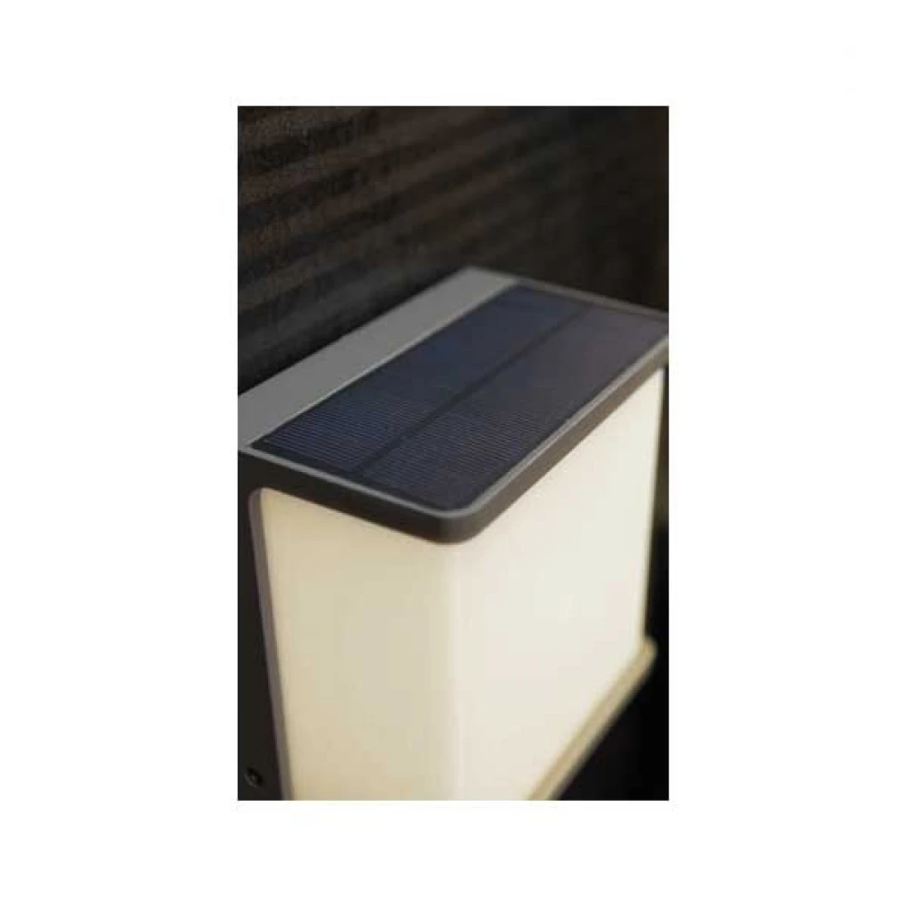 LED Ηλιακό Φωτιστικό Τοίχου Με Αισθητήρα 12W IP44 DOBLO LUTEC