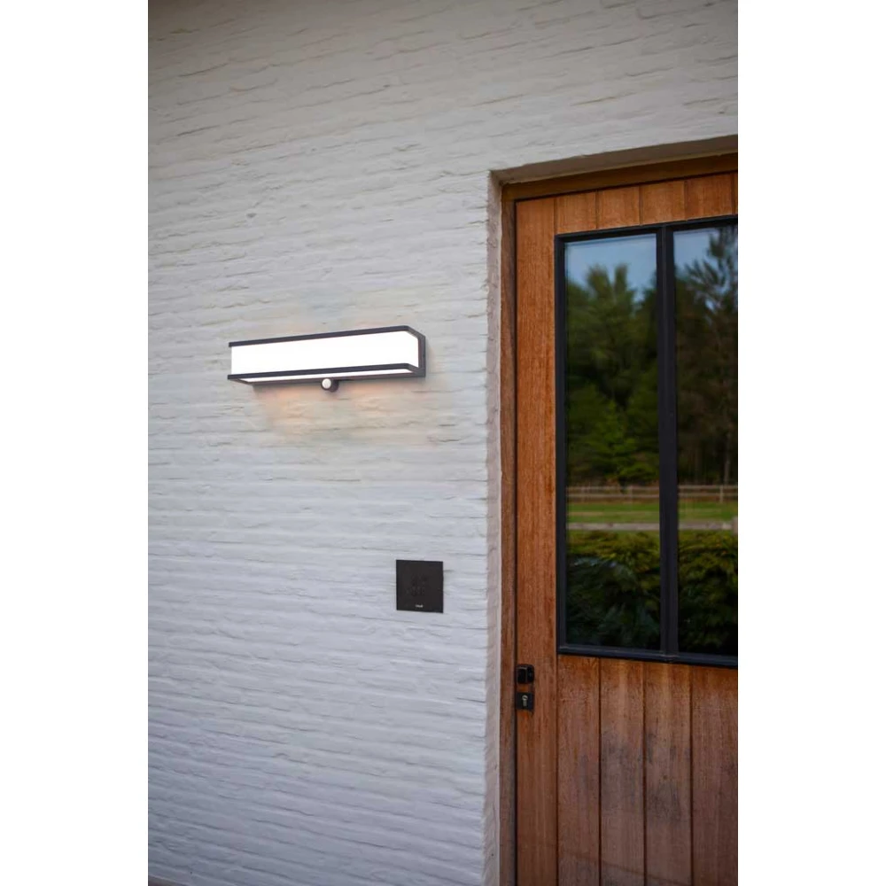 LED Ηλιακό Φωτιστικό Τοίχου Με Αισθητήρα 35cm 16.5W IP54 DOBLO LUTEC